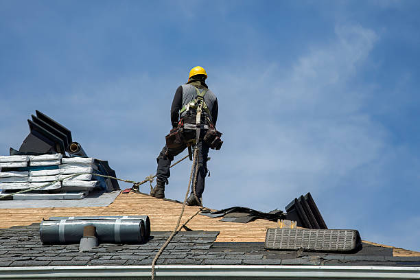 Professional Storm Damage Roof Repair technician working in Pottstown, PA